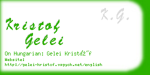 kristof gelei business card